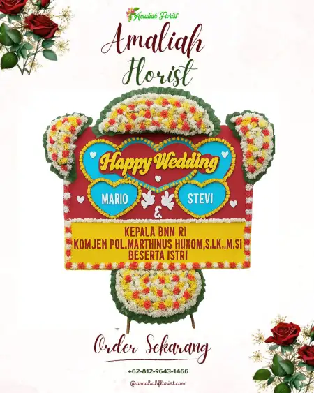 Papan Bunga Pernikahan Bokor